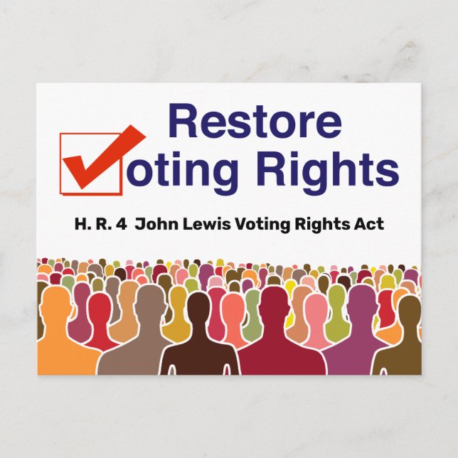 HR4 John Lewis Voting Rights Act Postkarte (Vorderseite)
