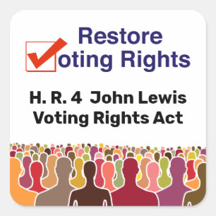 HR4 John Lewis Voting Rights Act Quadratischer Aufkleber