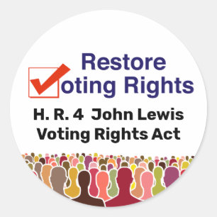 HR4 John Lewis Voting Rights Act Runder Aufkleber