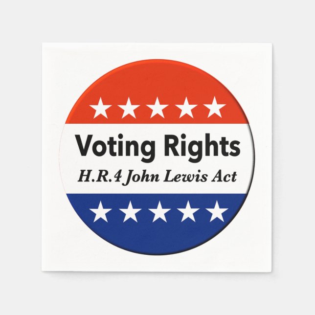 HR4 John Lewis Voting Rights Act Serviette (Vorderseite)