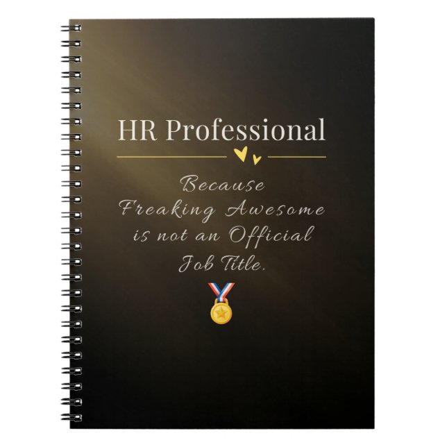 HR Berufliches Notebook - Funny Quote Notizblock (Vorderseite)