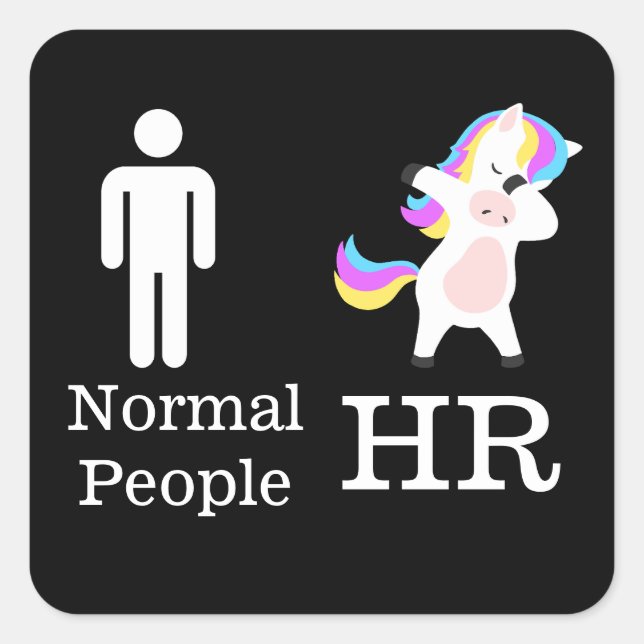 HR 🦄 Dabbing Unicorn STICKER (Vorderseite)