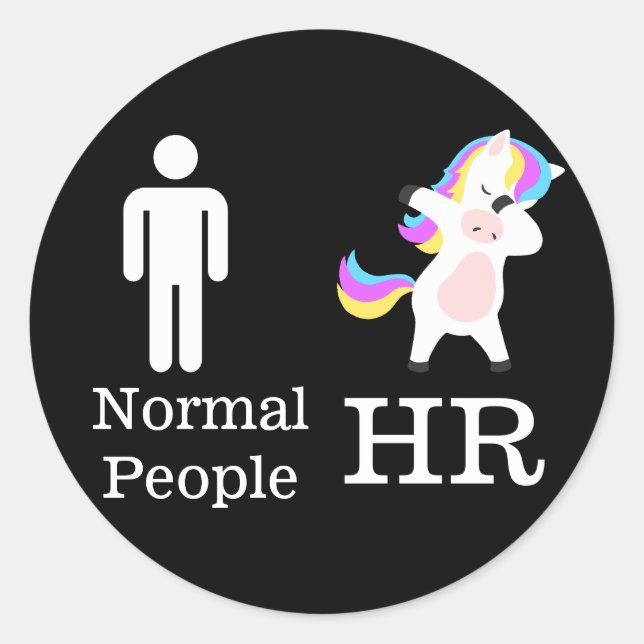 HR 🦄 Dabbing Unicorn STICKER (Vorderseite)