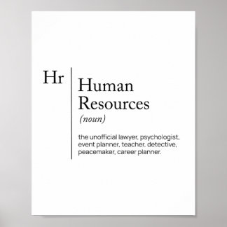 HR Definition-Wörterbuch Poster
