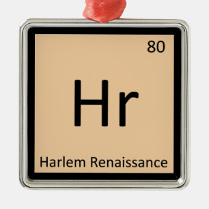 Hr - Harlem Renaissance Art Periodisches Tabellens Silbernes Ornament