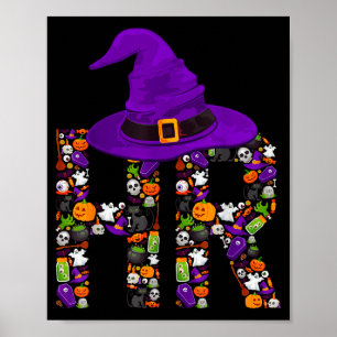 HR-Hexe Human Resources Kürbis Halloween-Kostüm Poster