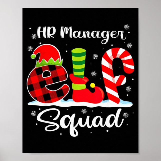 HR-Manager-Elf-Squad-Weihnachts-Rekruterierungsver Poster (Vorne)
