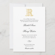 HR Monogram oder RH Monogram Wedding Einladungen