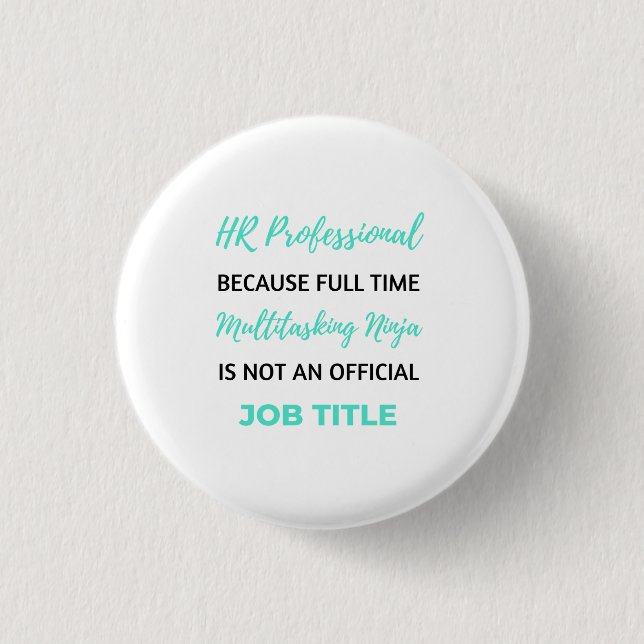 HR Professional Beursache Full Time Multitasking 2 Button (Vorderseite)