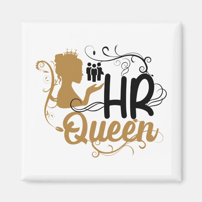 HR Queen Human Resources Women Magnet (Vorne)