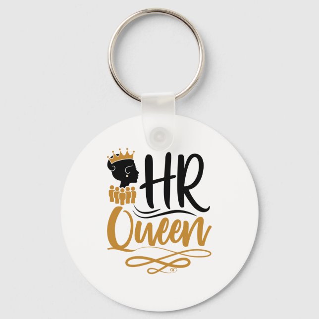 HR Queen Human Resources Women Schlüsselanhänger (Vorderseite)