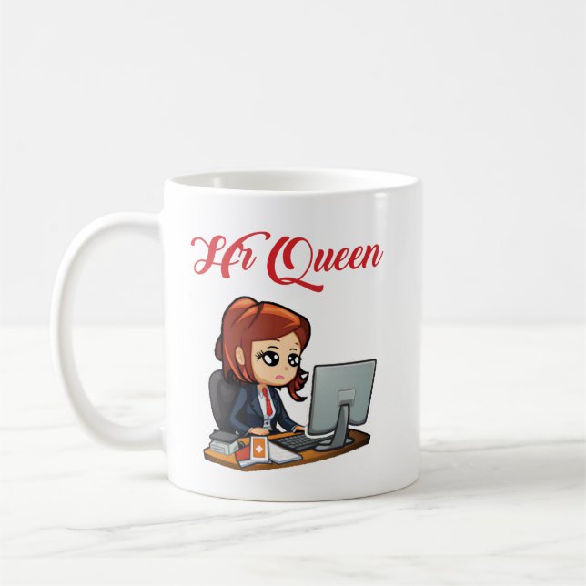 HR Queen Niedlich Human Resources Women Kaffeetasse (Links)