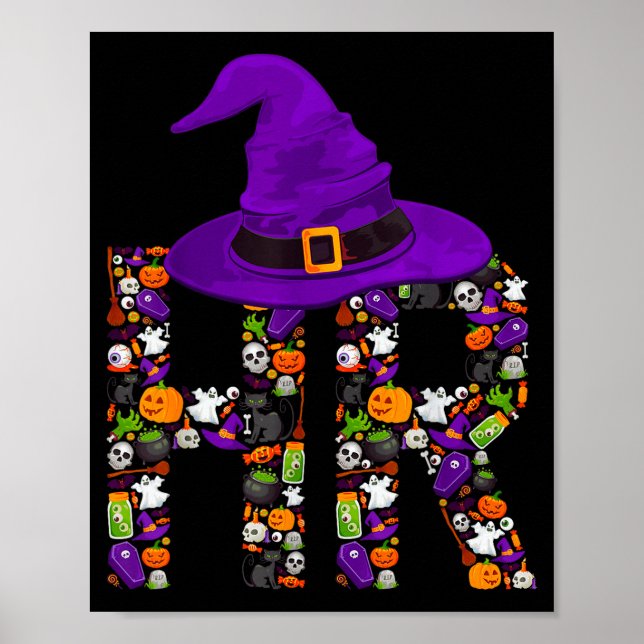 Hr Witch Human Resources Pumpkin Halloween Costume Poster (Vorne)