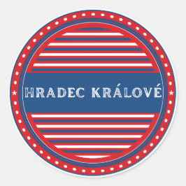 Hradec Kralove City Pride Emblem – Czech Identity Runder Aufkleber