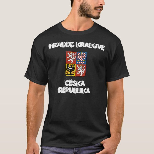 Hradec Kralove, Tschechische Republik mit Wappen T-Shirt (Vorderseite)