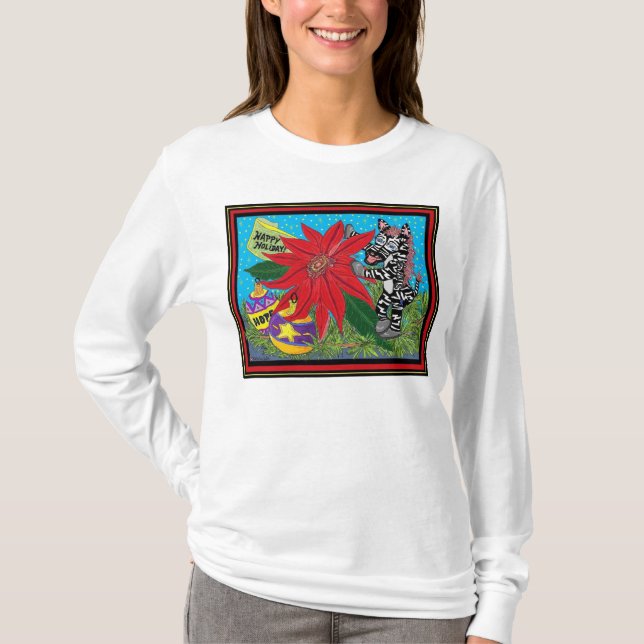HRB - Zebra Pointsettia Hoffnung T-Shirt (Vorderseite)