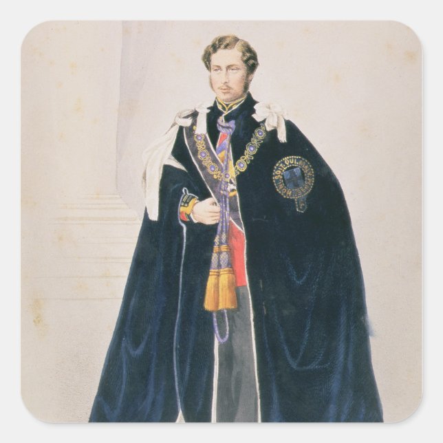 HRH Albert Edward, Prinz von Wales Quadratischer Aufkleber (Vorderseite)
