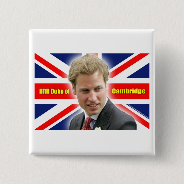 HRH Herzog von Cambridge - Atemberaubend! Button (Vorderseite)