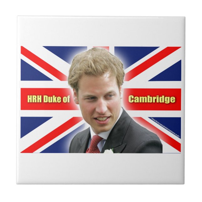 HRH Herzog von Cambridge - Atemberaubend! Fliese (Vorderseite)