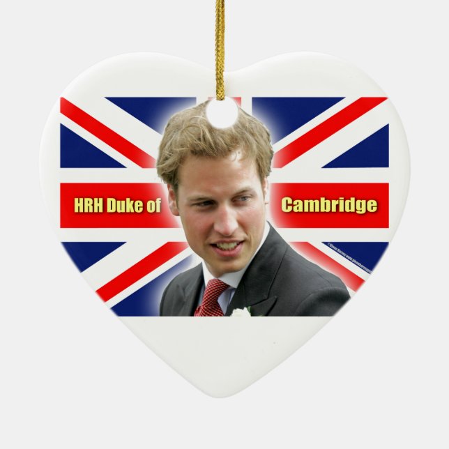 HRH Herzog von Cambridge - Atemberaubend! Keramik Ornament (Hinten)