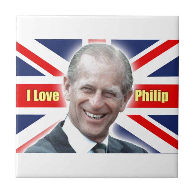 HRH Herzog von Einburgh - I Liebe Philip Fliese (Vorderseite)
