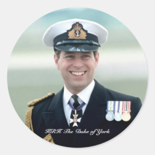 HRH Prince Andrew Runder Aufkleber