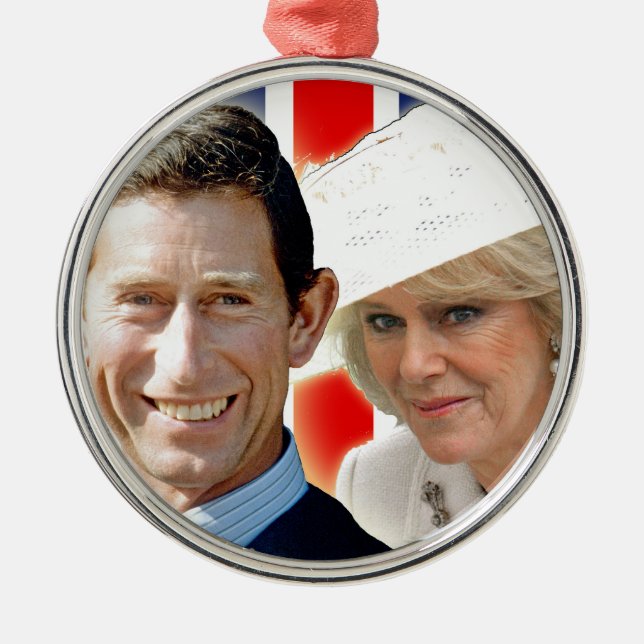 HRH Prince Charles & HRH Duchess of Cornwall Ornament Aus Metall (Vorne)