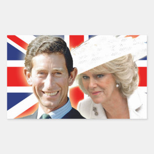 HRH Prince Charles & HRH Duchess of Cornwall Rechteckiger Aufkleber