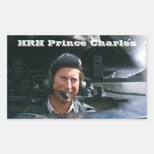 HRH Prince Charles Rechteckiger Aufkleber