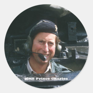 HRH Prince Charles Runder Aufkleber