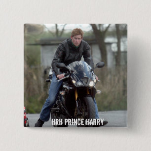 HRH Prince Harry Motorrad Button