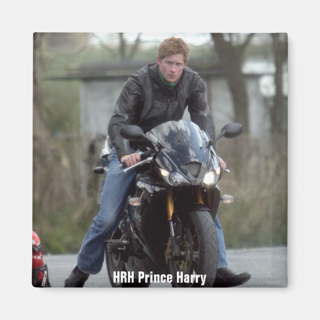 HRH Prince Harry Motorrad Magnet (Vorne)