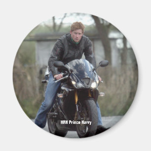 HRH Prince Harry Motorrad Magnet