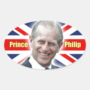 HRH Prince Philip - Super! Ovaler Aufkleber