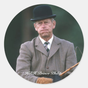 HRH Prince Philip Windsor 1980 Runder Aufkleber