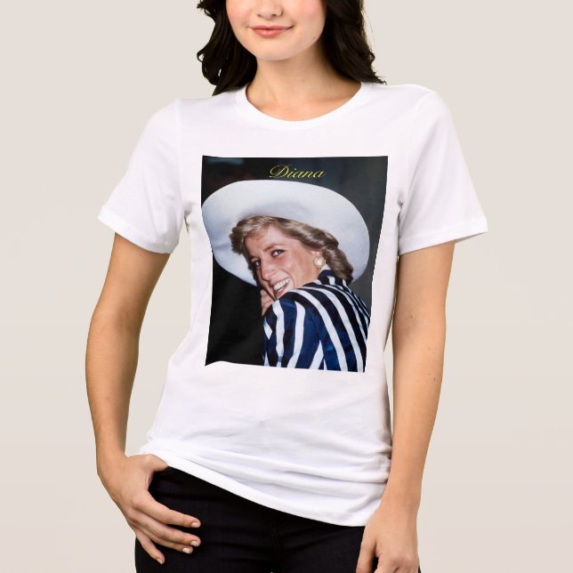 HRH Princess Diana Australia 1988 Pro Foto HD Tri-Blend Shirt (Vorderseite)