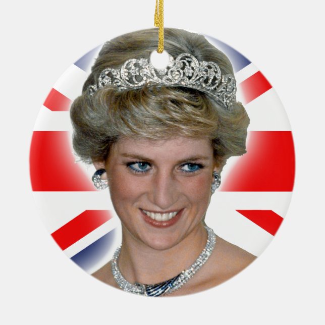 HRH Princess Diana Union Jack Keramikornament (Hinten)