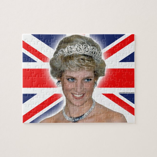 HRH Princess Diana Union Jack Puzzle (Horizontal)