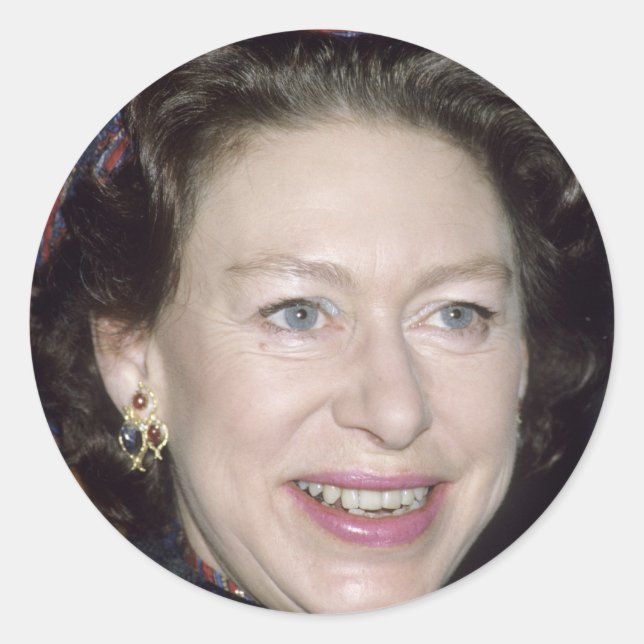 HRH Princess Margaret Runder Aufkleber (Vorderseite)