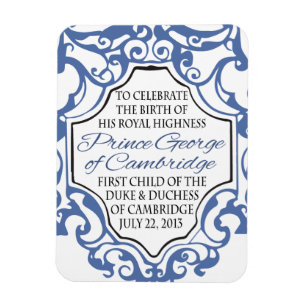 HRH Prinz George Blue/weißes Rolle Magnet
