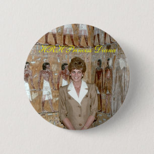 HRH Prinzessin Diana Ägypten 1992 Button