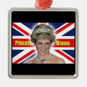 HRH Prinzessin Diana Atemberaubend! Silbernes Ornament