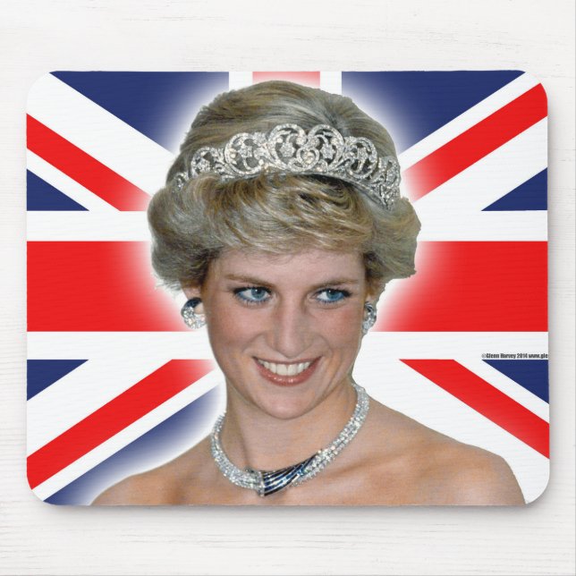 HRH Prinzessin Diana Union Jack Mousepad (Vorne)