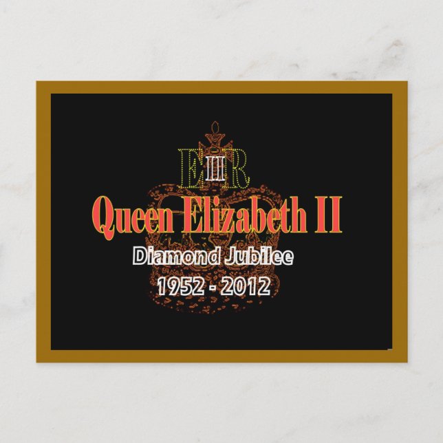 HRH Queen Elizabeth Diamond Jubilee Postkarte (Vorderseite)