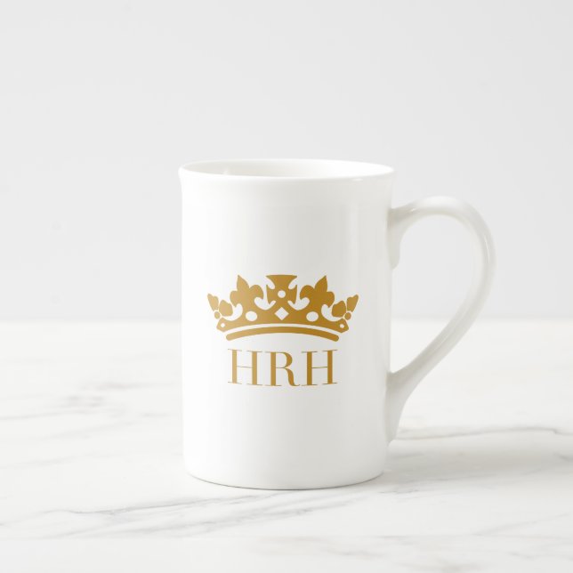 HRH seine/königliche Hoheits-Kronen-Tasse Prozellantasse (Rechts)