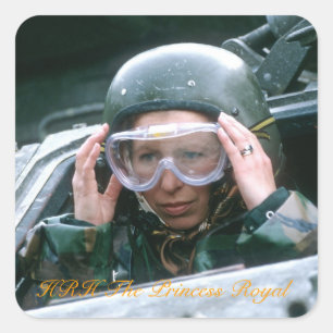 HRH The Princess Royal 1985 Quadratischer Aufkleber