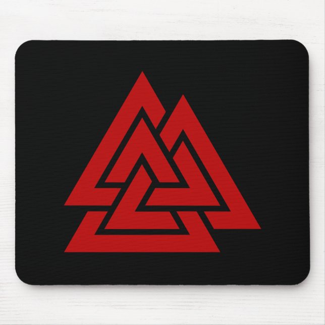 Hrungnirs Herz (Rot u. Schwarzes) Mousepad (Vorne)