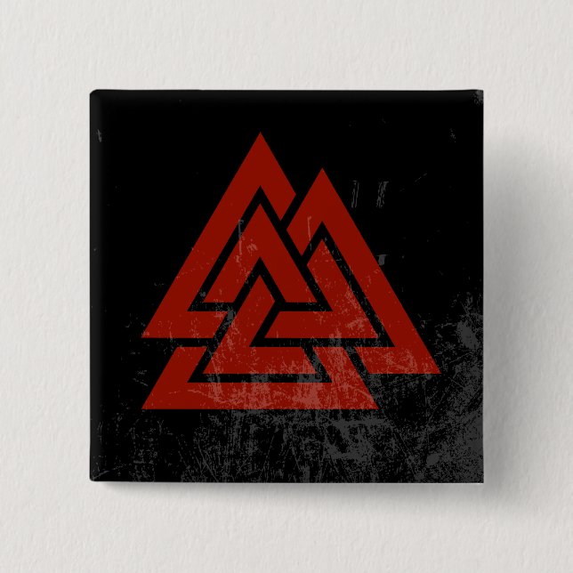 Hrungnirs Herz (roter u. schwarzer Schmutz) Button (Vorderseite)