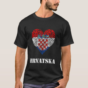 Hrvatska Croatia Herz Es ist kroatische Wurzeln Kr T-Shirt