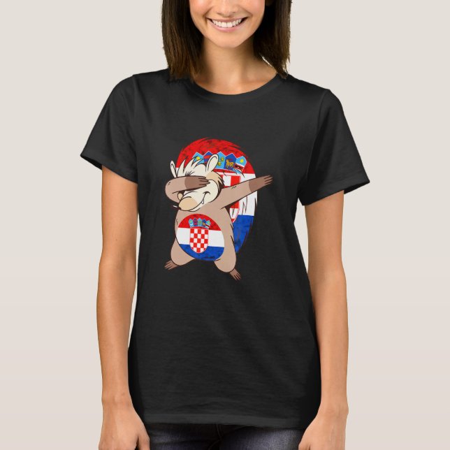 Hrvatska Igel Kroatische Fußballmannschaft Kroatis T-Shirt (Vorderseite)
